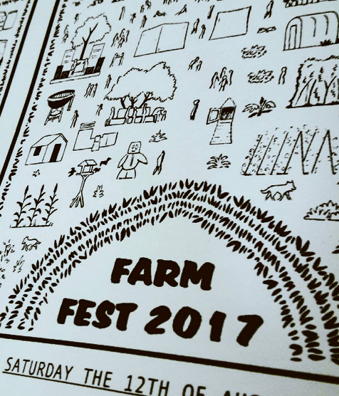 farmfestharlow, harlow, illustration, graphic design, vector art, herts and essex community farm, leon webb, foldcroft, phoenix radio,